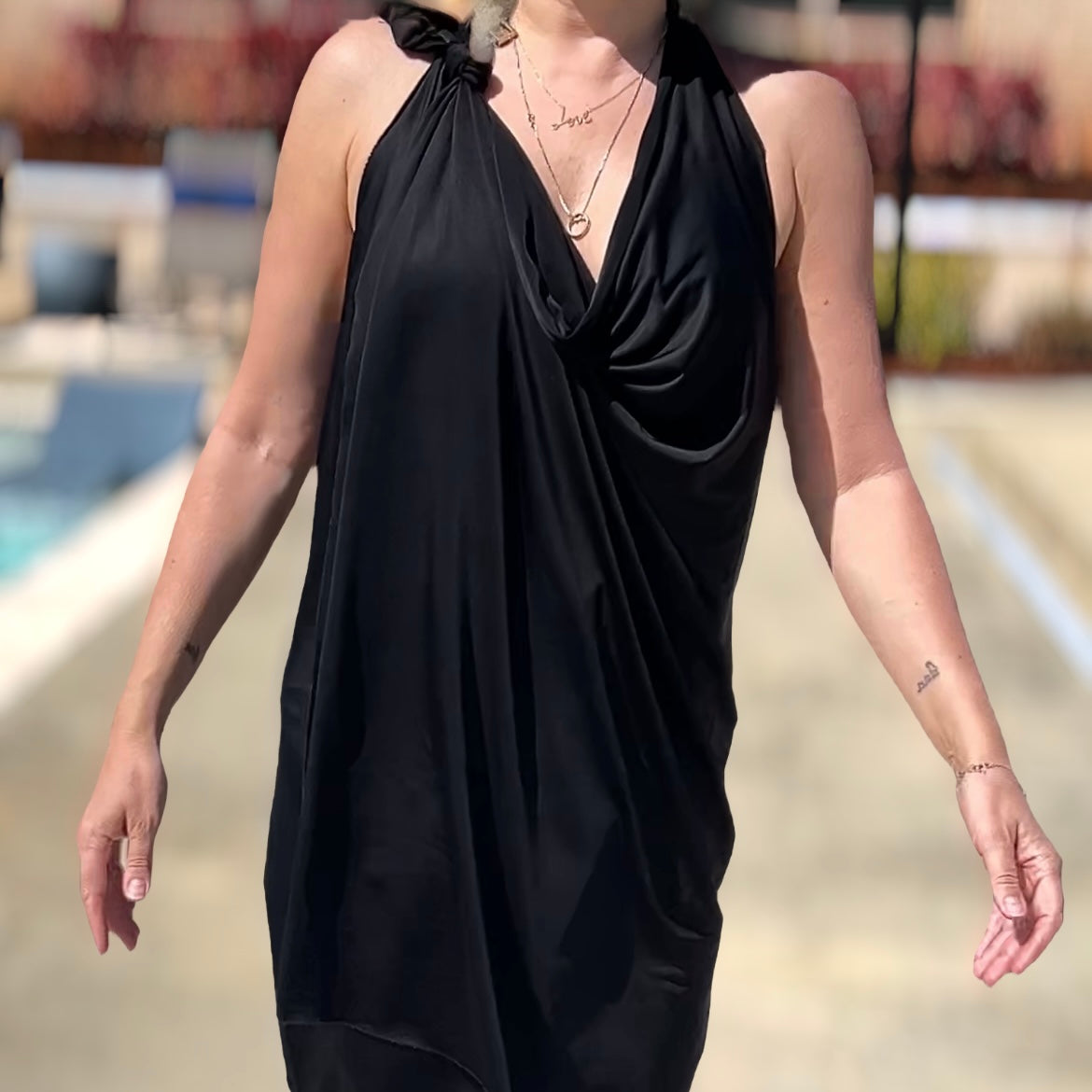 Beach Pareo with silk pouch
